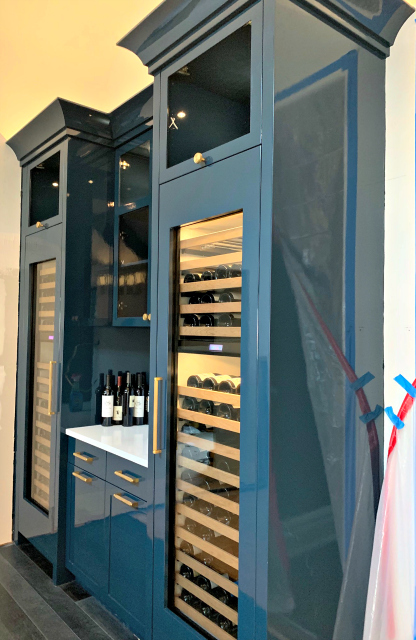 Wine Cooler in Custom Bar