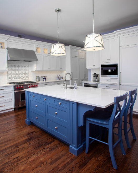 Blue Kitchen Island